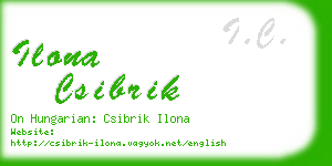 ilona csibrik business card
